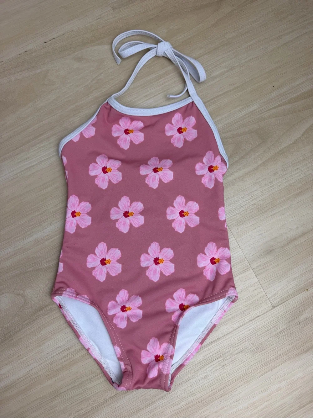 the tiny wahine Kauai Hawaii Hibisus Swimsuit girls size 2